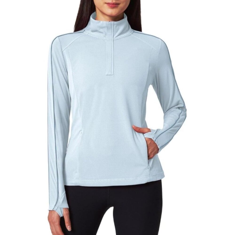Mondetta Hiking Athletic Workout Tops Lightweight Quarter-Zip Pullover Size S